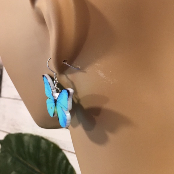 Acrylic Butterfly Earrings - Picture 5 of 8